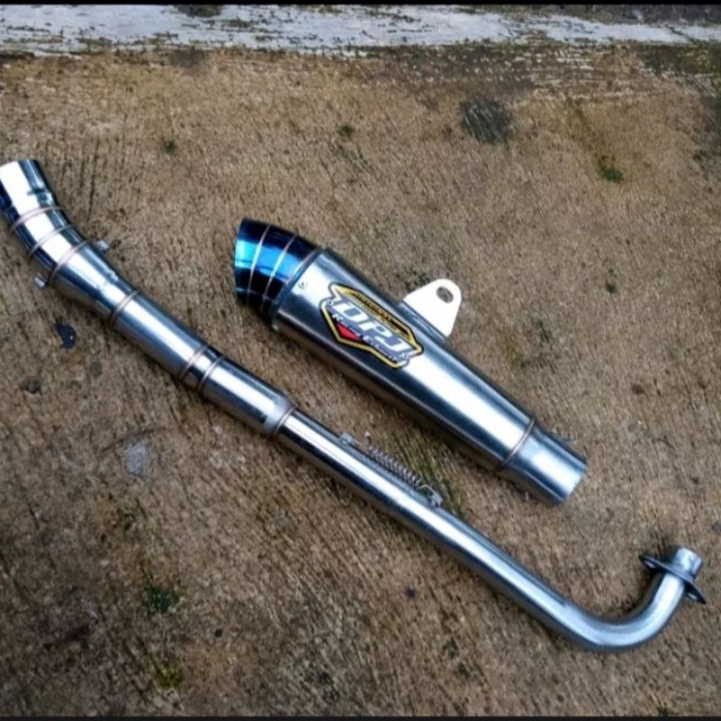 KNALPOT RACING DPJ JIGSAW BLUE BUAT MOTOR JUPITER VEGA Supra x smes GRAND LEGENDA SUARA ENGKER ENGKE