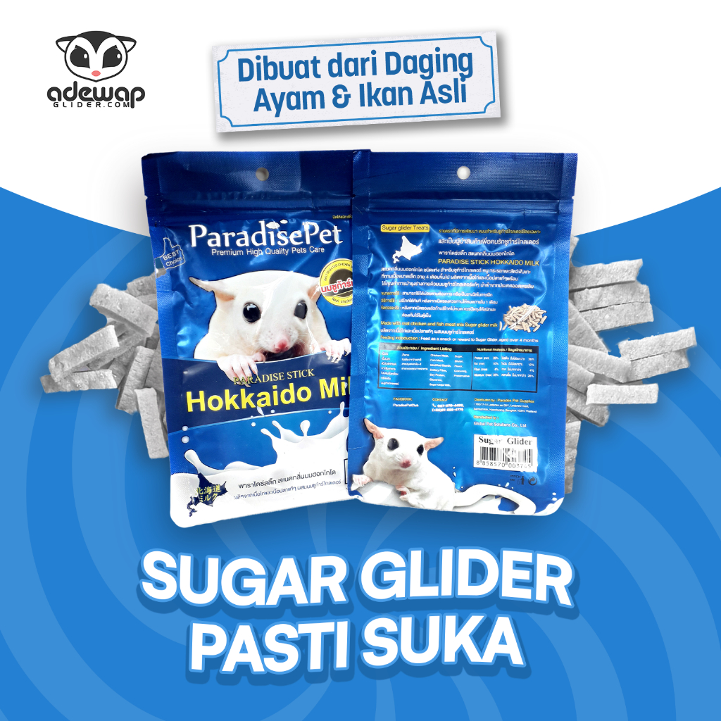 ADEWAP GLIDER Hokkaido Milk Snack Daging Susu Sugar Glider - 50gr