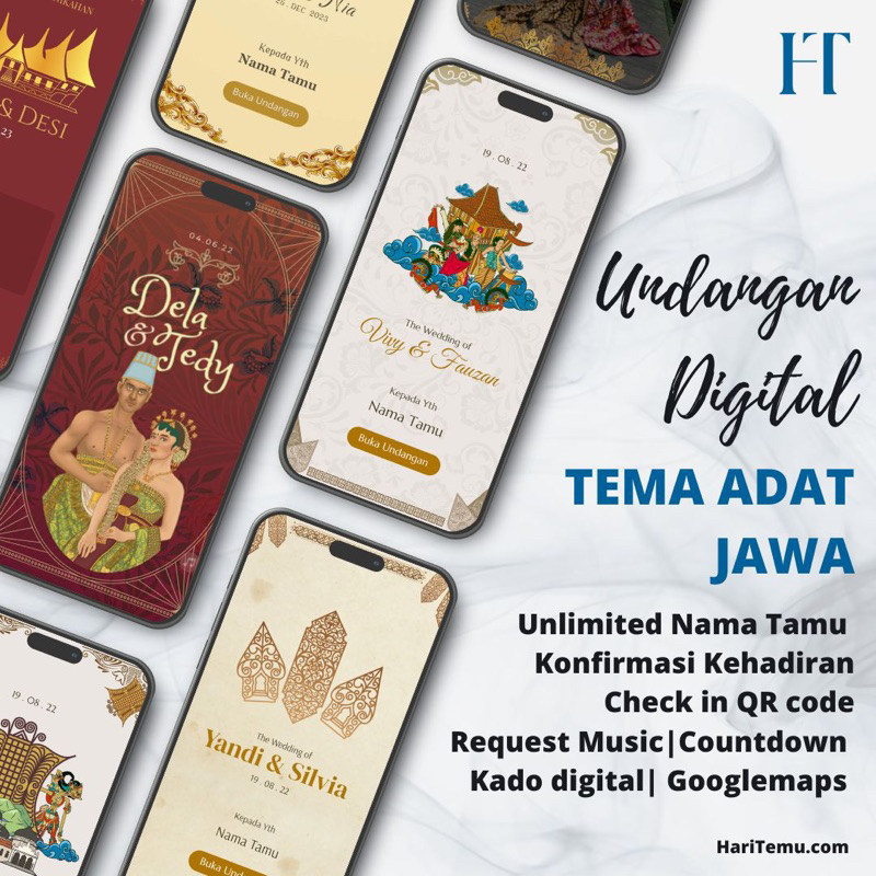 UNDANGAN DIGITAL WEBSITE ADAT JAWA SUNDA BALI QR CODE