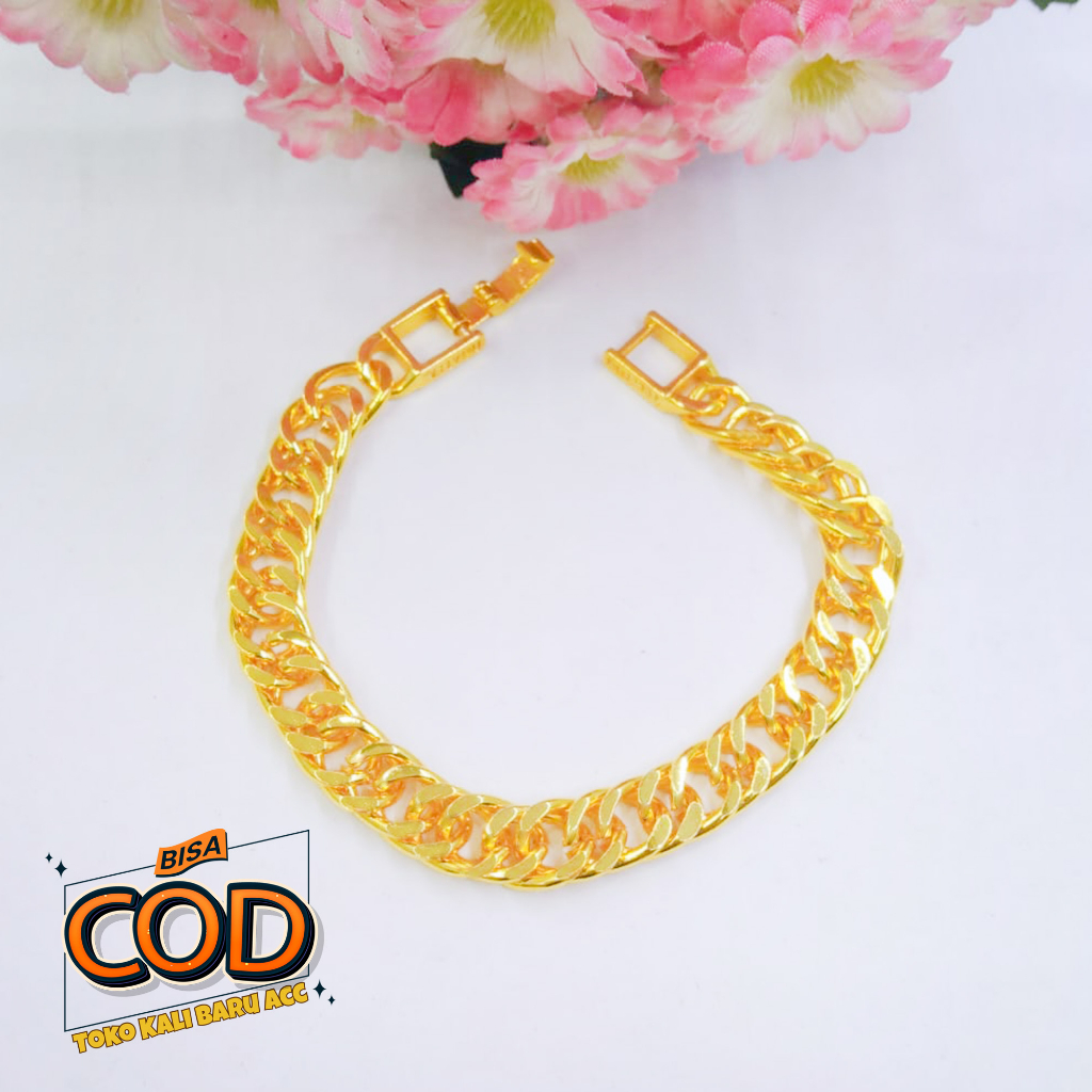 TKBA Gelang Tangan Wanita Rantai Simple Elegant Lapis Emas