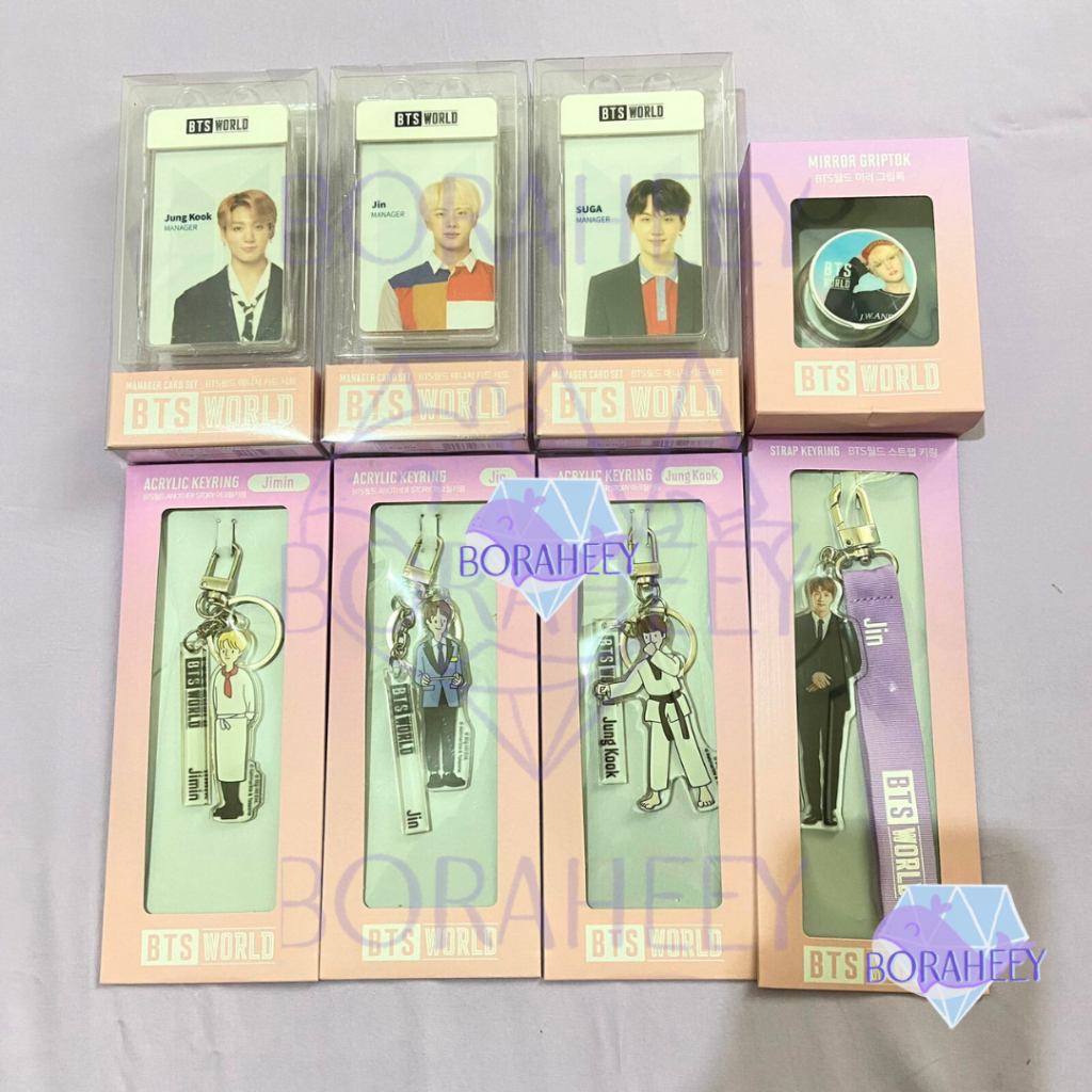 [READY] OFFICIAL BTS WORLD SALE KEYRING CARD HOLDER TAG WIRELESS CHARGER