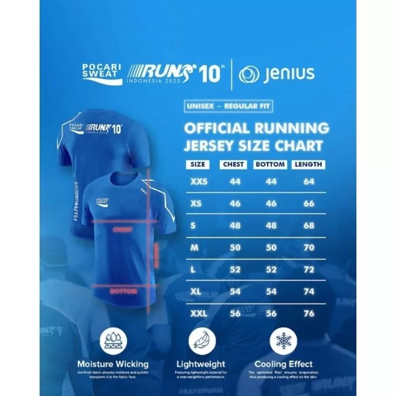 Jersey Run Pocari Sweat Free Nickname New 2021-2023