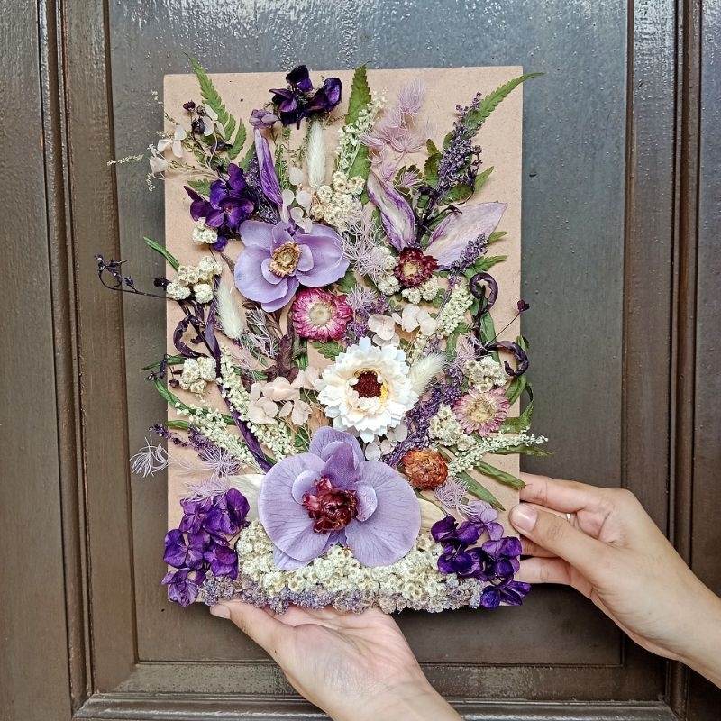 Bunga Kering Hiasan Dinding Cantik