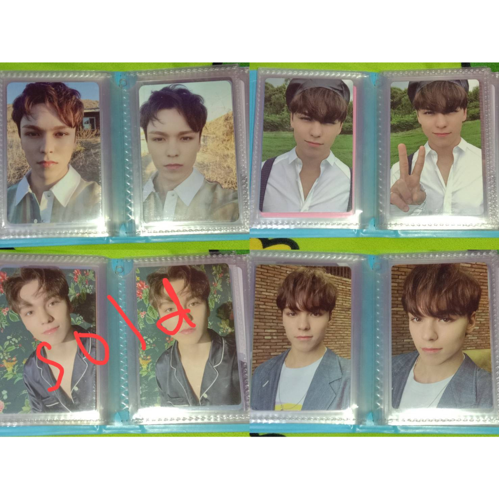 PHOTOCARD PC VERNON SEVENTEEN ATTACCA OP. 1 AN ODE BEGIN HOPE HENGGARAE SET - blue back greenback
