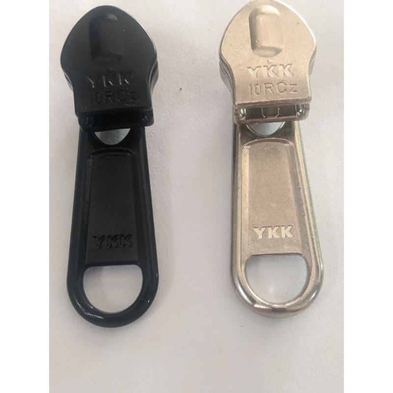 Kepala Resleting YKK Hitam/Silver No. 10 Grosir/Eceran