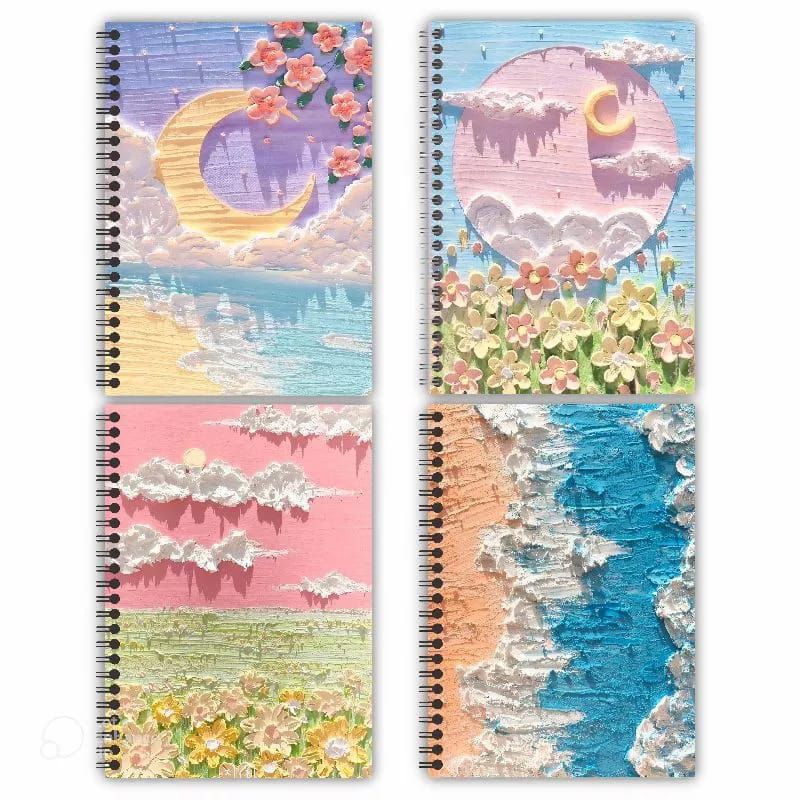 

NOTEBOOK JURNAL A6/NOTEBOOK AESTETIK/BUKU TULIS/NOTEBOOK 3D/GARIS/KOTAK/TITIK/POLOS