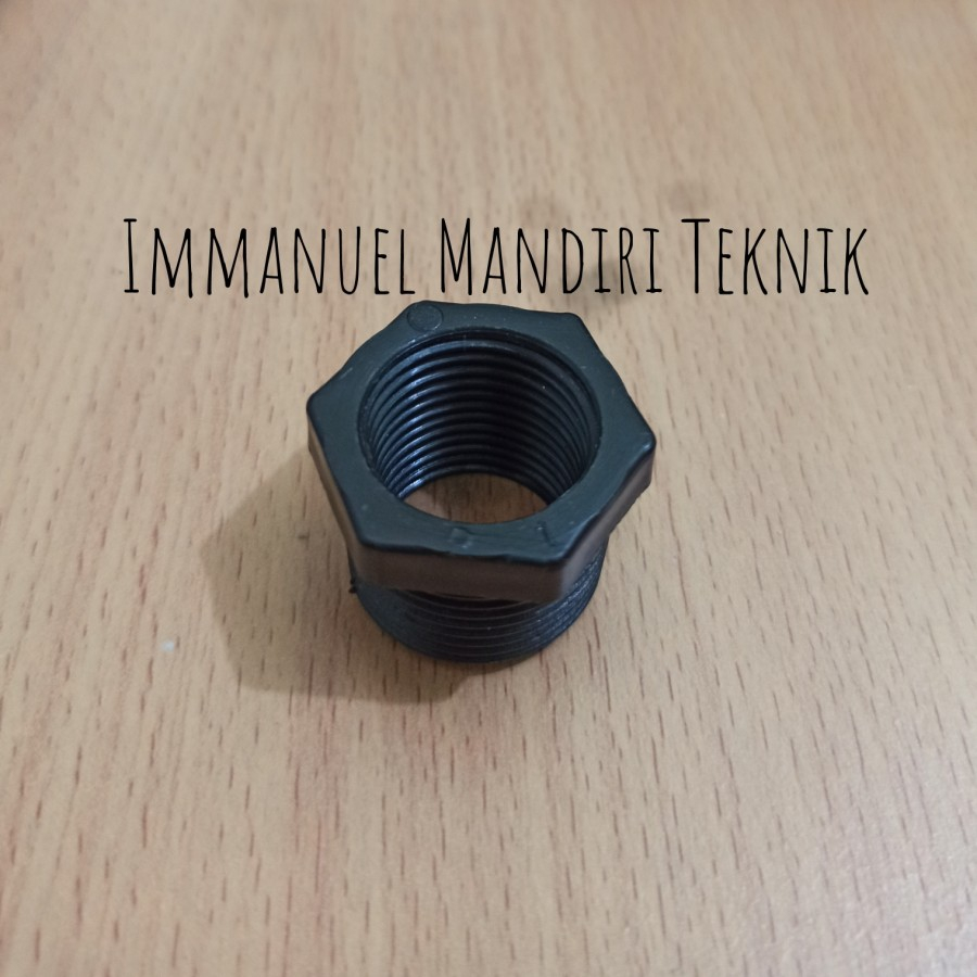 Vlok Ring Plastik 3/4 x 1/2 Bushing Reducer 3/4 x 1/2 Plastic HDPE