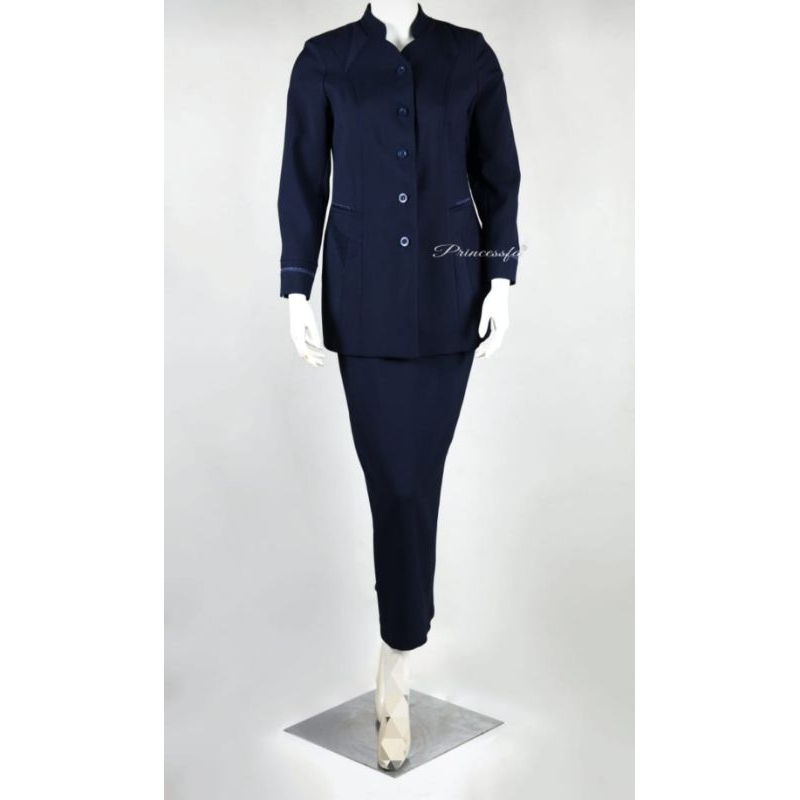 Seragam Princessfa / Seragam Guru Navy ASN PNS PDH / Seragam guru Biru Dongker / Stelan Seragam Kerj