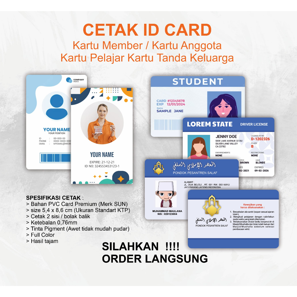 

ID CARD MURAH/KARTU ANGGOTA/KARTU PELAJAR/KARTU B. P. J. S