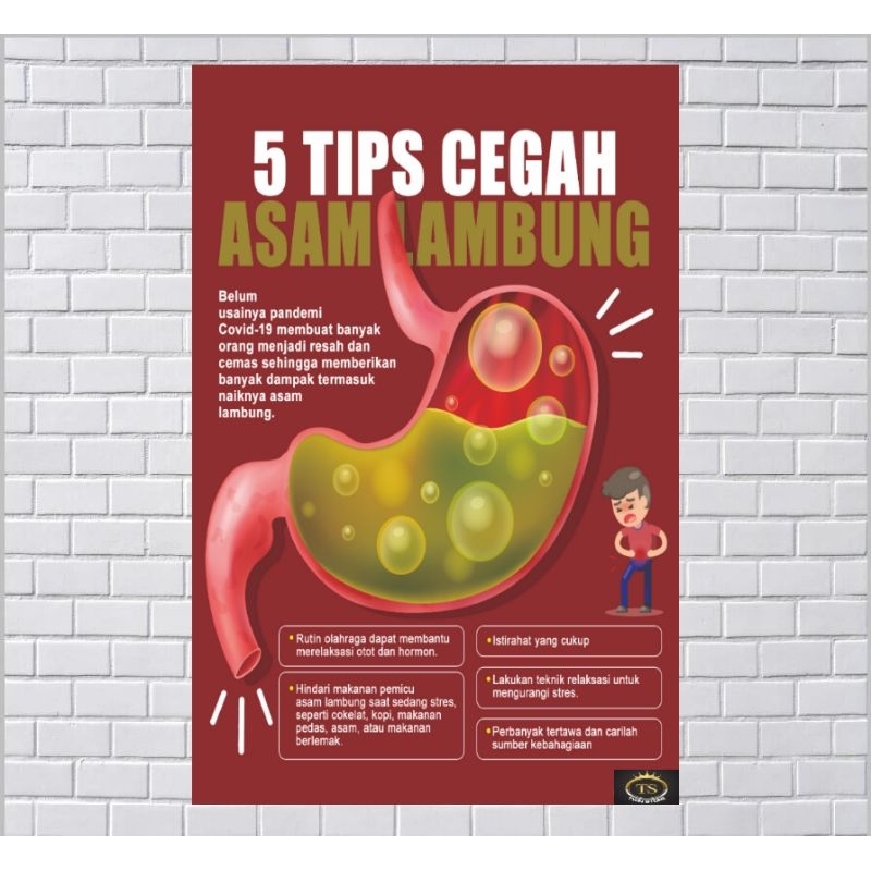 

Poster Kesehatan 5 Tips Cegah Asam Lambung