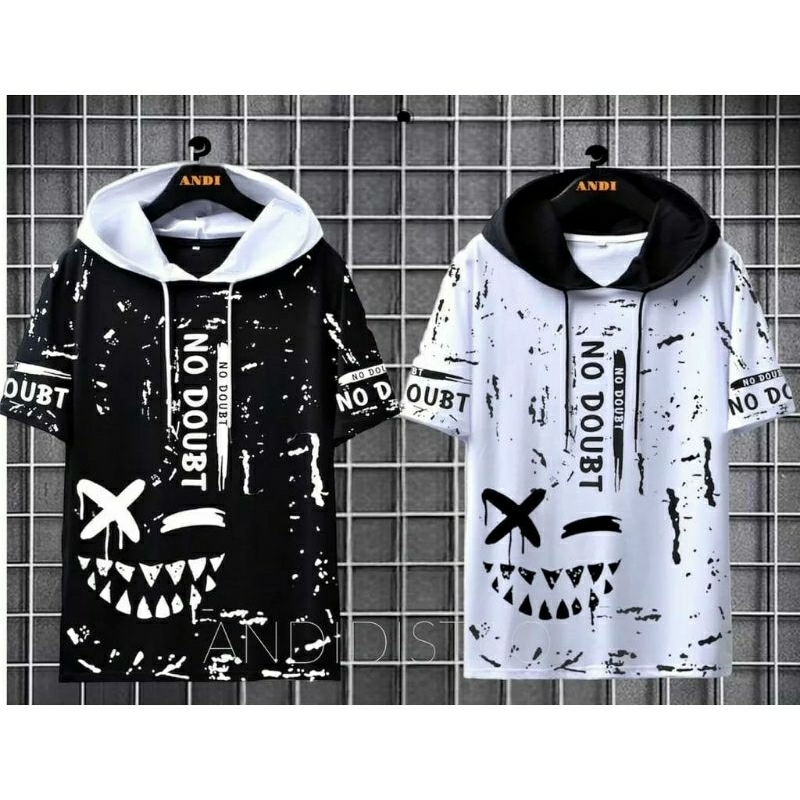 KAOS HOODIE LENGAN PENDEK MOTIF TERBARU / KAOS HOODIE PRIA TERLARIS / KAOS HOODIE PRIA & WANITA / KA