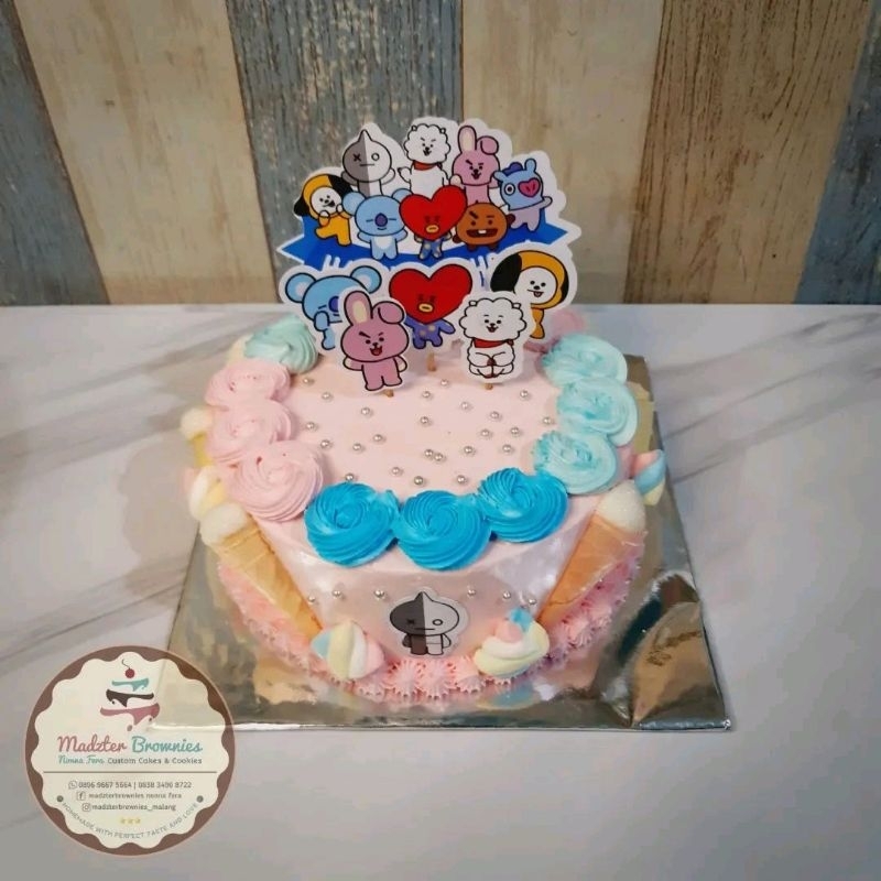 

kue ylang tahun BTS / kue ulang tahun malang / tart enak murah malang