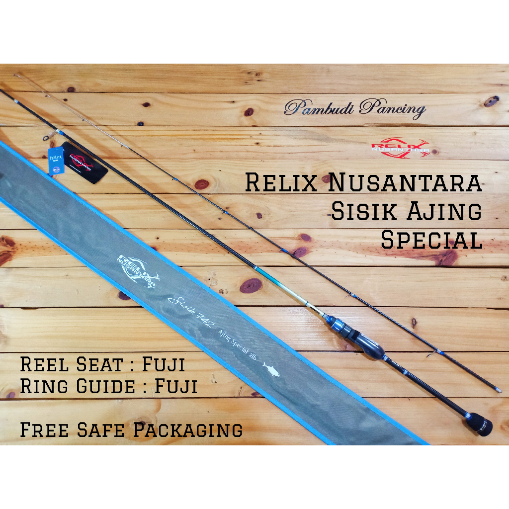 RXN | Joran RELIX NUSANTARA SISIK AJING SPECIAL UL Spinning Rod - FUJI