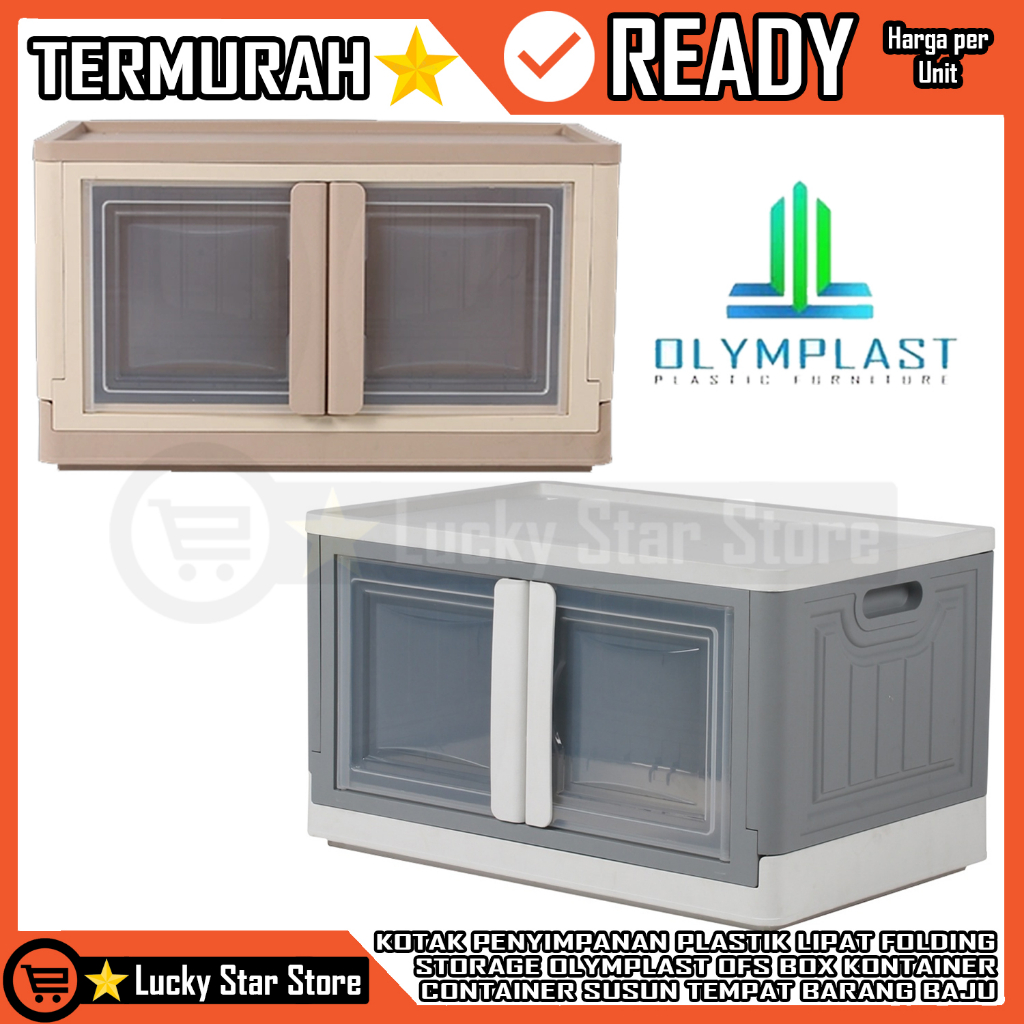Box Plastik Lemari Pakaian Olymplast Folding Storage Ofs Container Kontainer Almari Lipat Lipet Bong