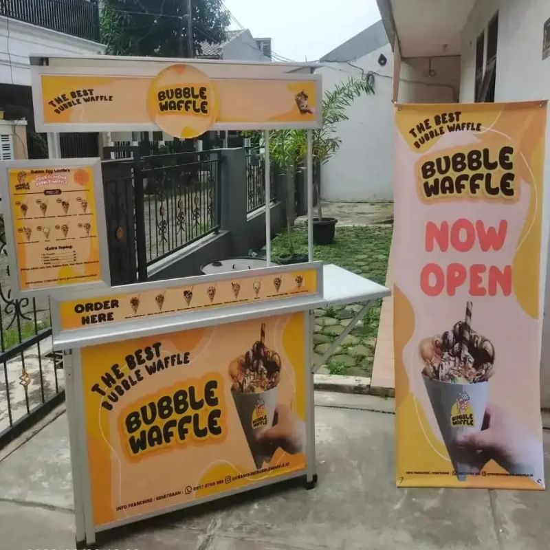 PAKET USAHA KOMPLIT FRANCHISE BUBBLE WAFFLE, SIAP JUALAN 