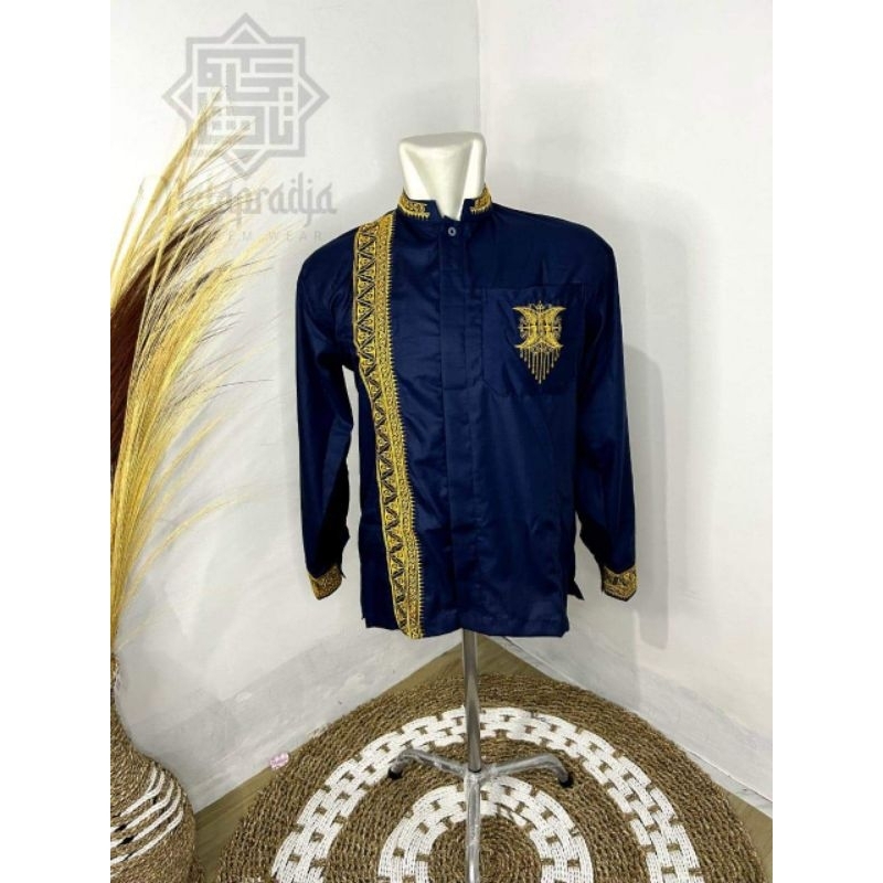Baju koko bordir Aceh motif pucuk rebung