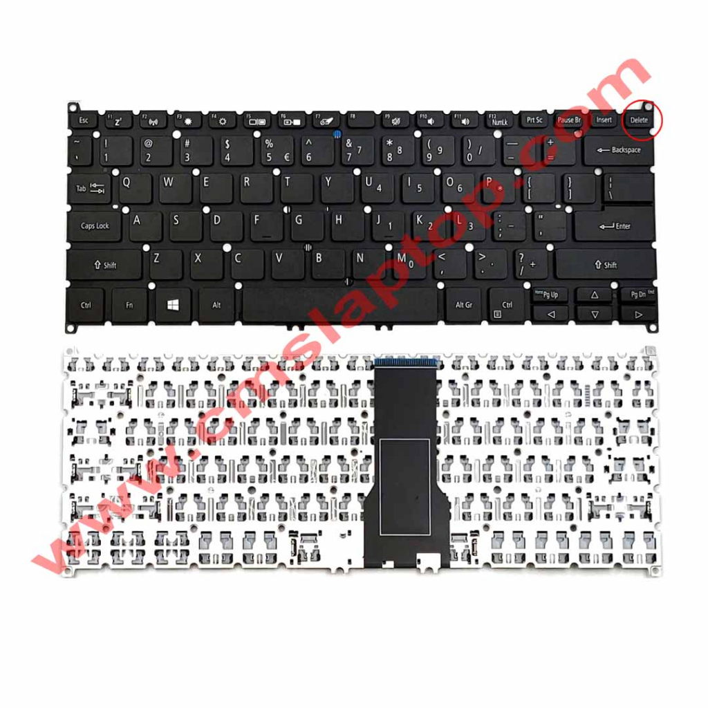 Keyboard Acer Spin 3 SP314 SP314-51 SP314-52 Tombol Delete