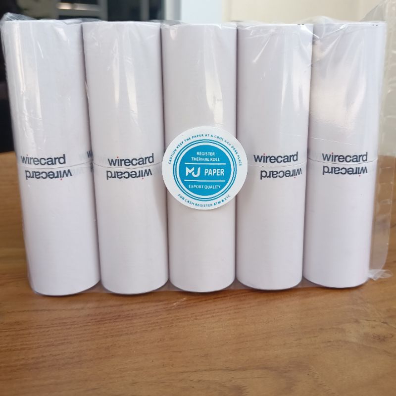 

KERTAS THERMAL EDC LOGO WIRECARD 57x30mm PAKET 10 ROLL/1 PACK