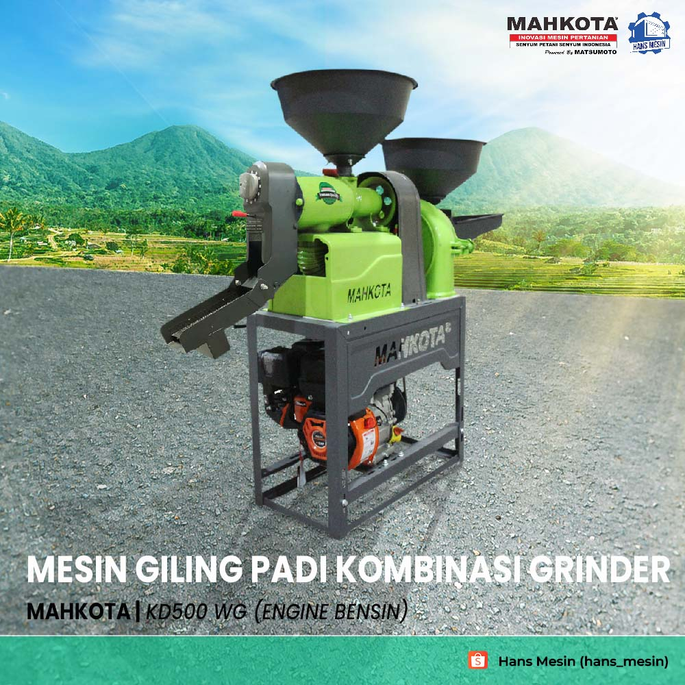 MESIN GILING PADI + PENEPUNG MAHKOTA KD-500 WG