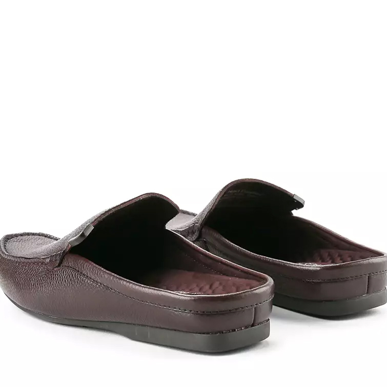 HM334 HUSH PUPPIES SEPATU SANDAL PRIA ORIGINAL SENDAL SLIP ON KULIT ASLI ORI COKLAT BROWN