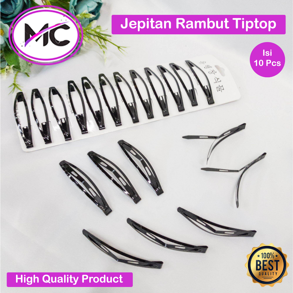 Jepitan Rambut Tiptop Jepit Rambut Tiktok Wanita Anak Dewasa Polos Tip Top