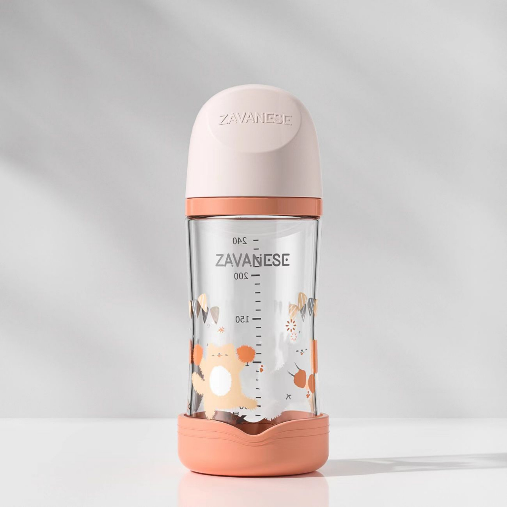 *COD* Botol Minum Bayi Zavanese 2in1& 3in 1 Dot dan Sedotan 240 & 300 ml Training Cup Karakter BPA Free-BTLKACA 3IN1 CREAM