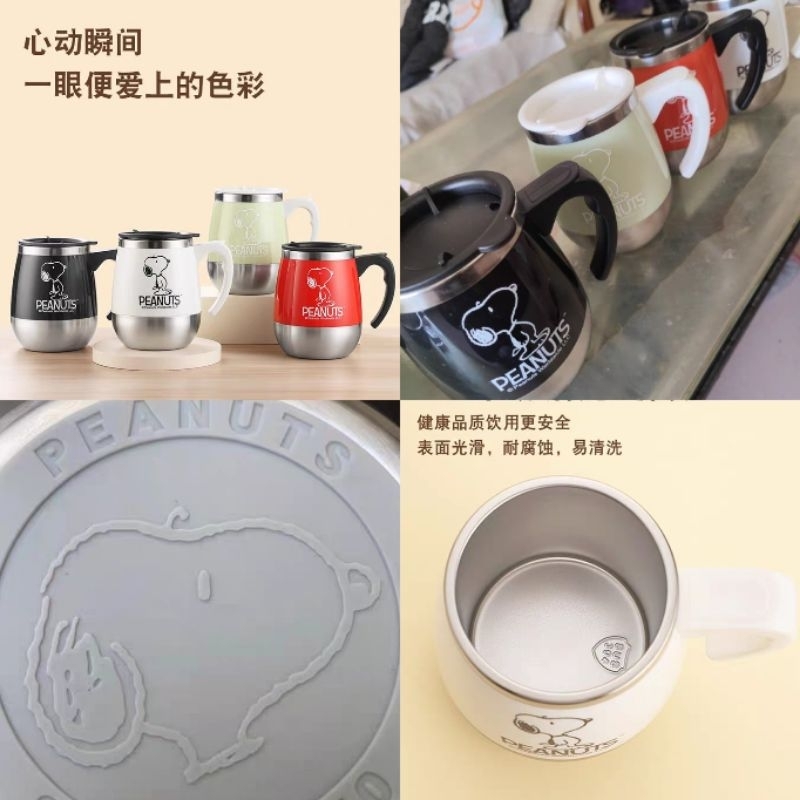 Gelas Mug Cangkir Stainless Office Cup ORI Snoopy 420 ml