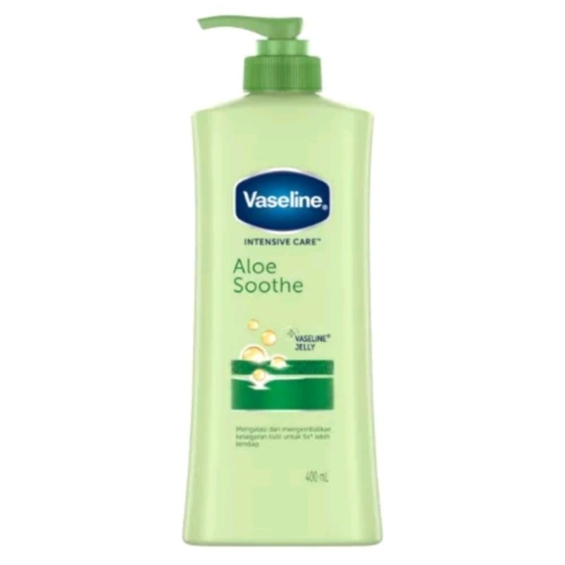 [SALE] Vaseline Lotion Intensive Care Aloe Soothe 400ml - Free packing dus