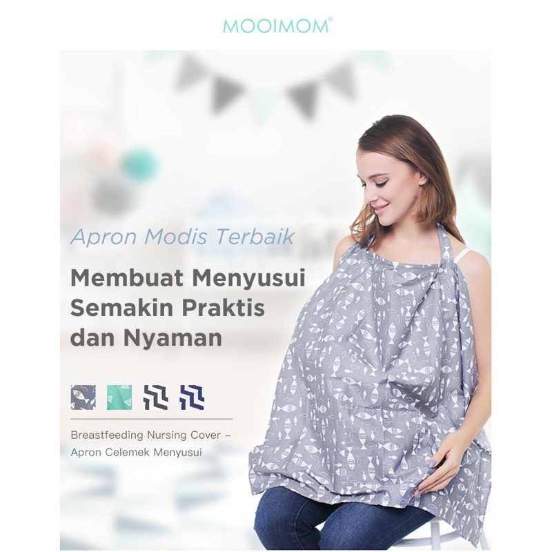 MOOIMOM Breastfeeding Nursing Cover Apron Menyusui