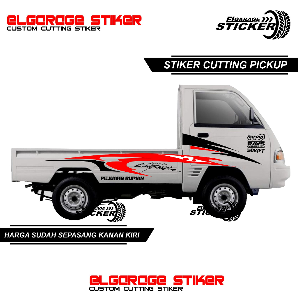 Stiker mobil pickup colt t120ss stiker cutting variasi body samping mobil pickup indonesia