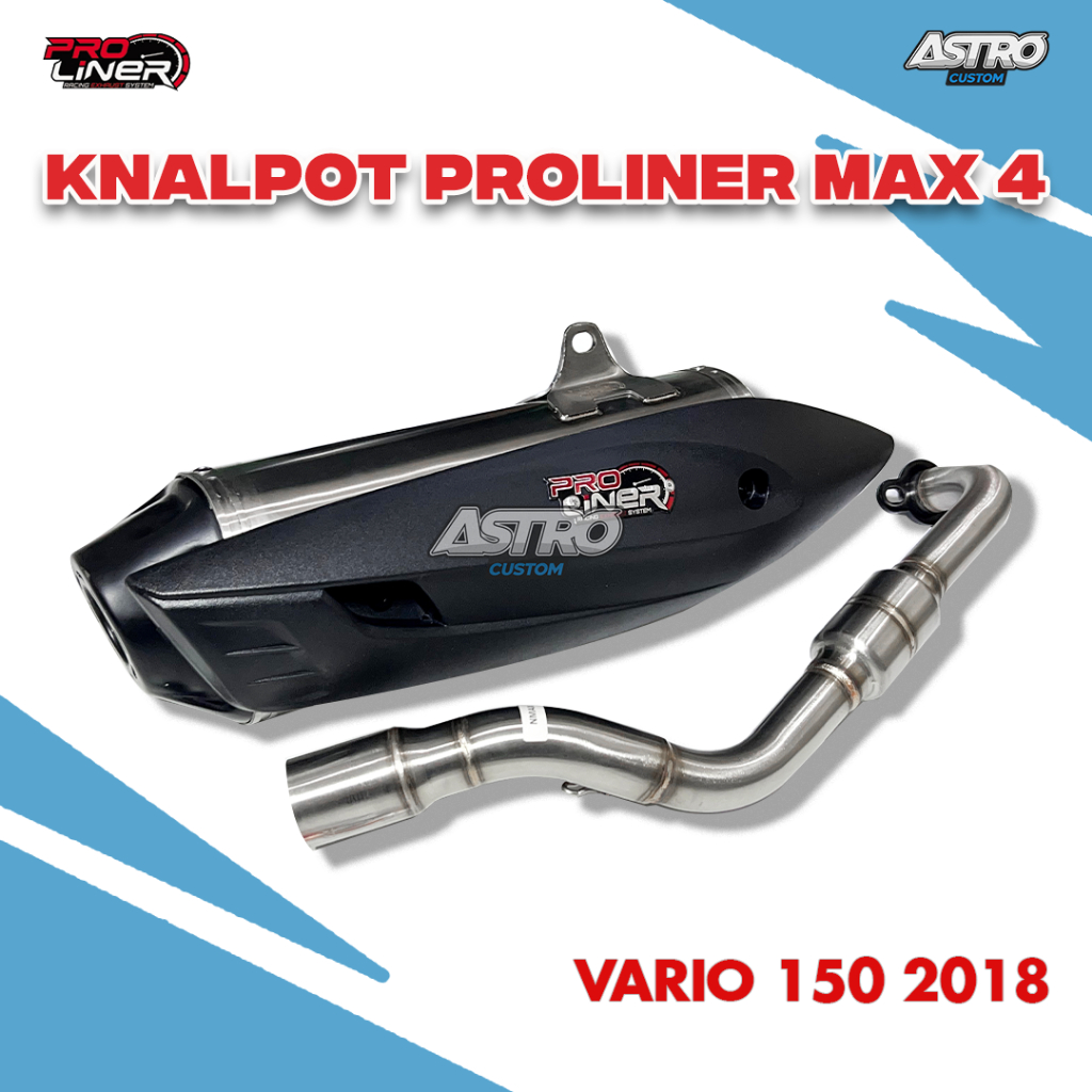Knalpot Racing Proliner MAX 4 Vario 125 150 Fazzio Aerox 155 Lexi 125 Nmax PCX 160 Kenalpot PROLINER