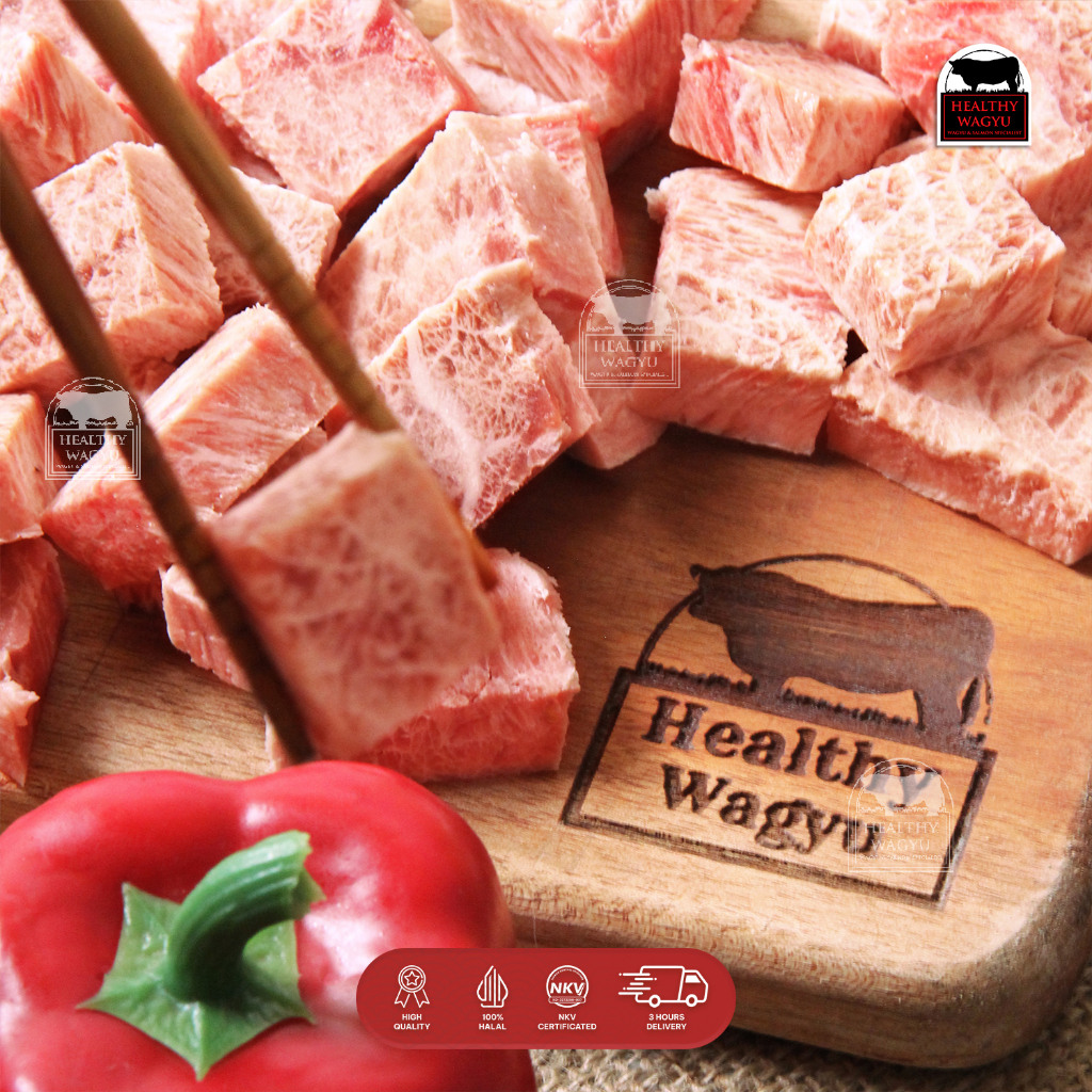 

BAH Saikoro Beef Cube/Wagyu Cube 2CMX2CM gr Healthy Wagyu