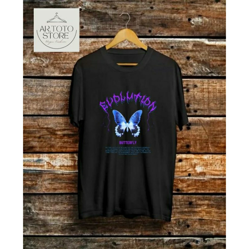 KAOS BUTTERFLY KAOS PRIA KAOS EVOLUTION KAOS COWOK KAOS VIRAL KAOS KEKINIAN