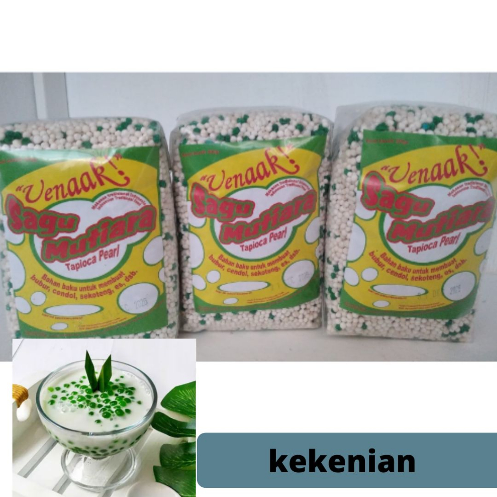 

❤kekenian❤sagu mutiara hijau 500gr / topping minuman makanan es dingin TERMURAH