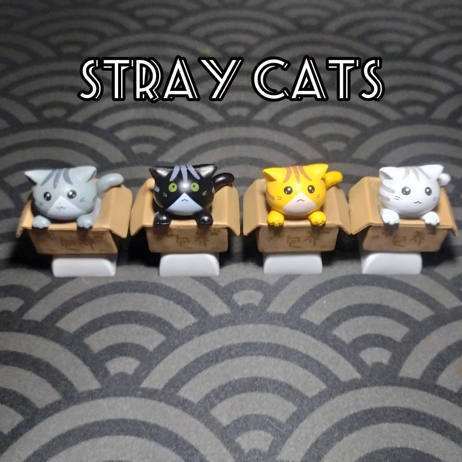 Artisan Keycap Stray Cats keycaps kucing artisan