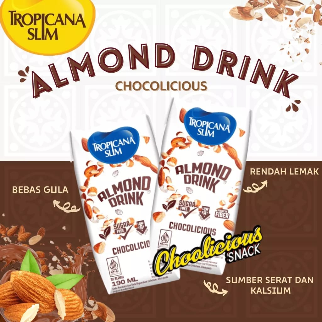 TROPICANA SLIM ALMOND DRINK CHOCOLICOUS 190 ML