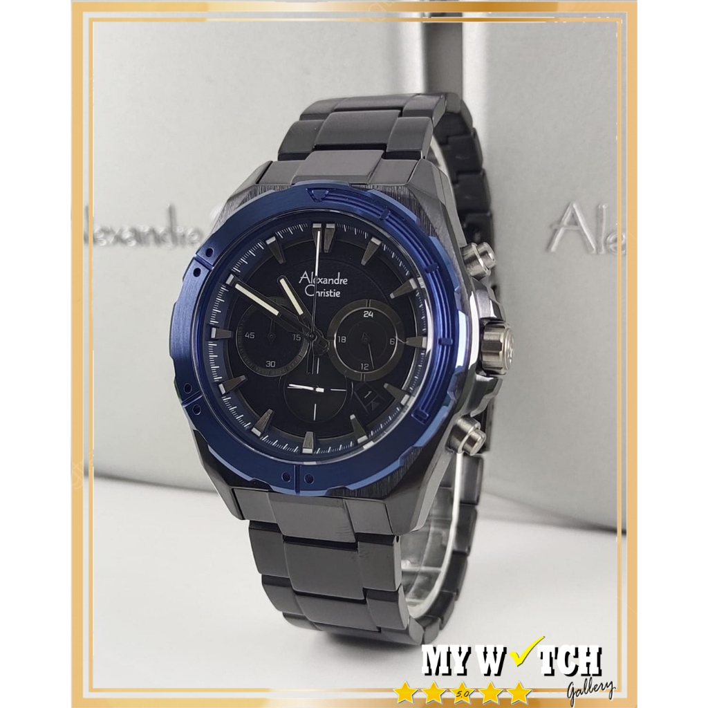 Jam Tangan Alexandre Christie / Alexander Pria Chronograph AC 6664 MC Original