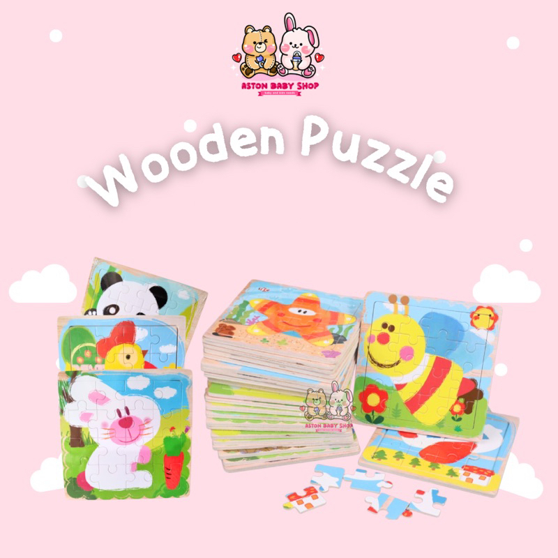 Wooden Puzzle 16 pcs Mainan Edukatif Puzzle Anak Puzzle Kayu