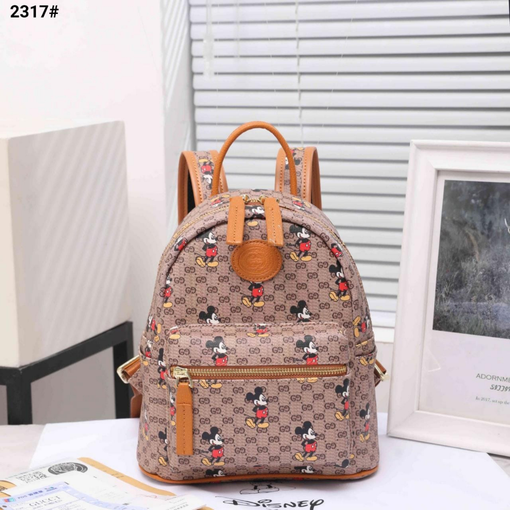 Tas Disney X Gucci Women’s Backpack 2317 RTY 94 batam impor original fashion branded reseller sale