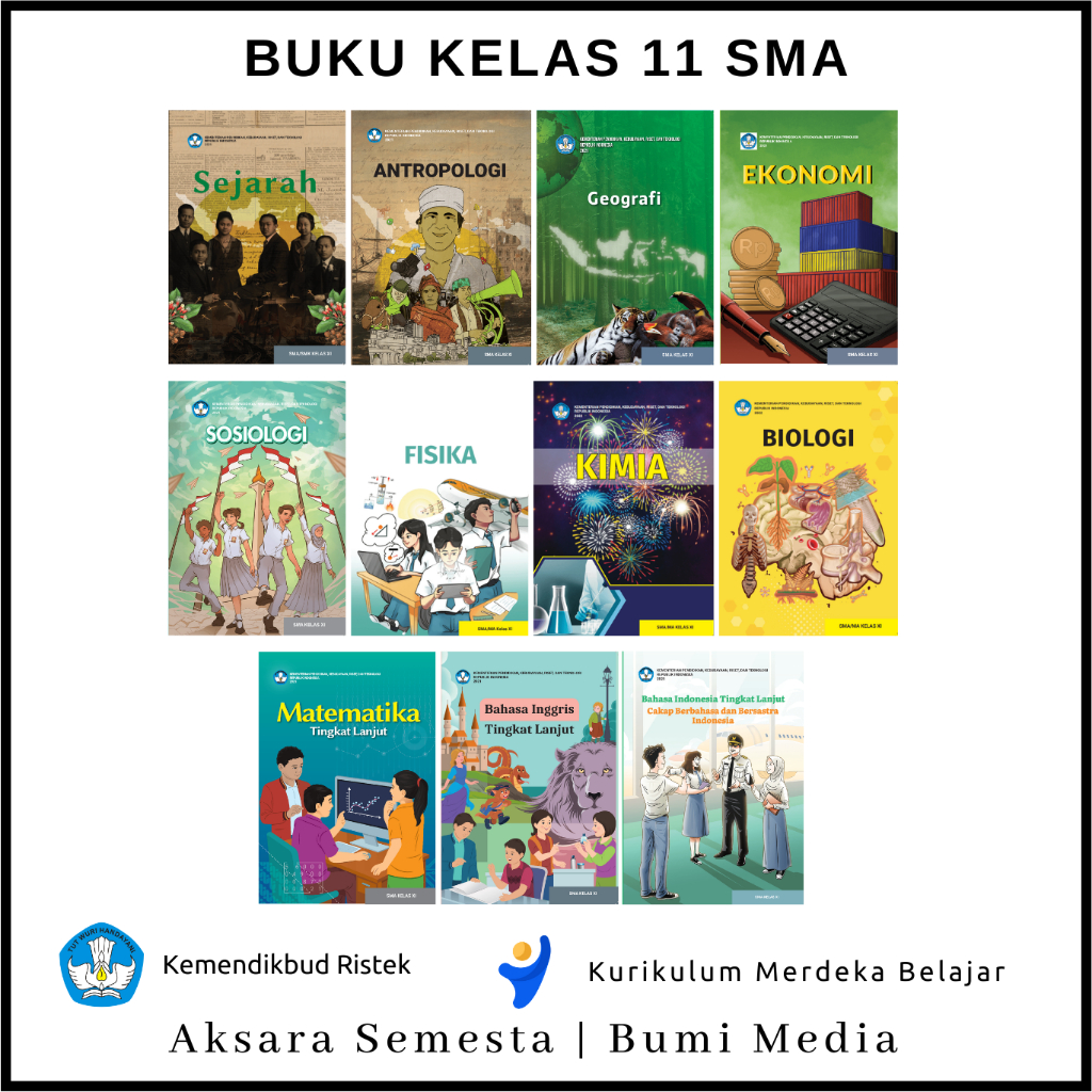 Buku Paket Kelas 11 XI SMA Kurikulum Merdeka Belajar Kurmer Kumer Pelajaran Sejarah, Antropologi, Ge