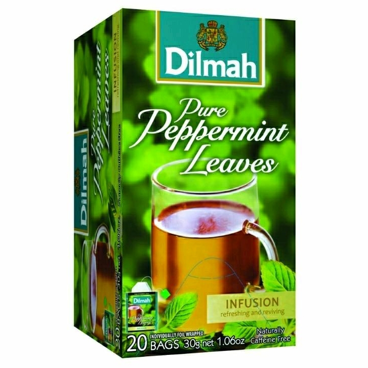 

DILMAH Pure Peppermint Leaves Infusion Individually Foil Wrapped 20 Teabags