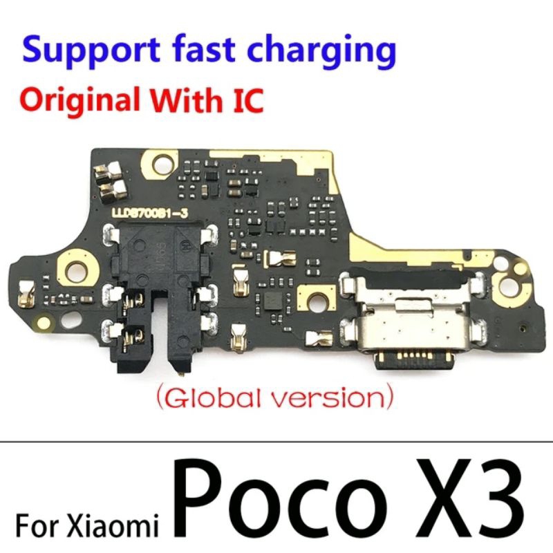 Konektor Cas Papan Charger Pocophone Poco X3 / Poco X3 NFC ORIGINAL 100%