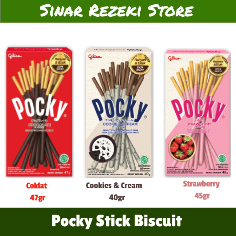 

Pocky Wafet Stick / Pocky Chocolate 47gr / Pocky Cookies And Cream 40gr / Pocky Strawberry / Pocky Stick / Pocky Glico