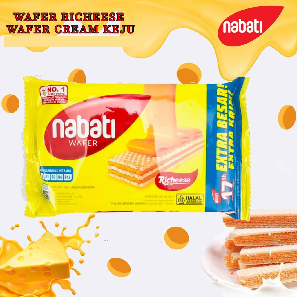 

Nabati Wafer / Wafer Richeese / Wafer Lapis Rasa Keju / 37gr