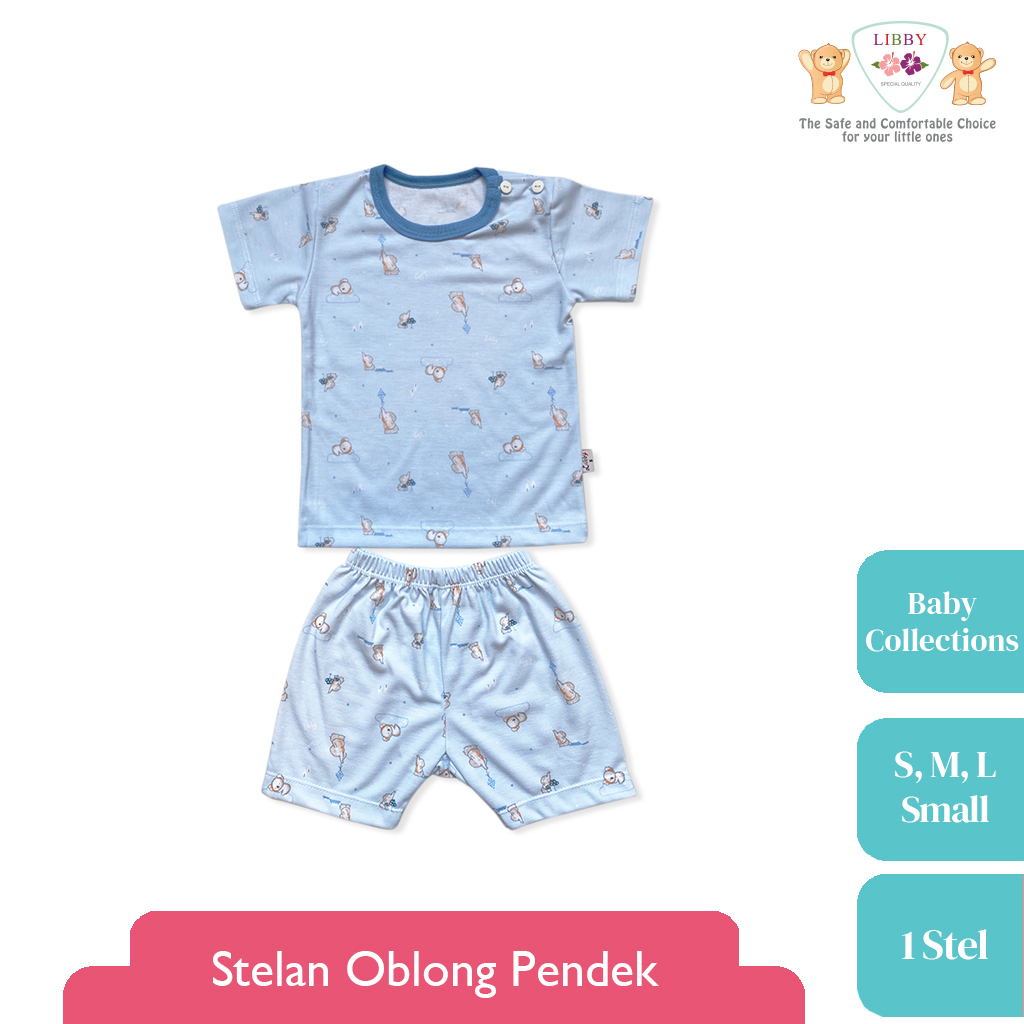 LIBBY Setelan Bayi Oblong Pendek Motif Baby Collection