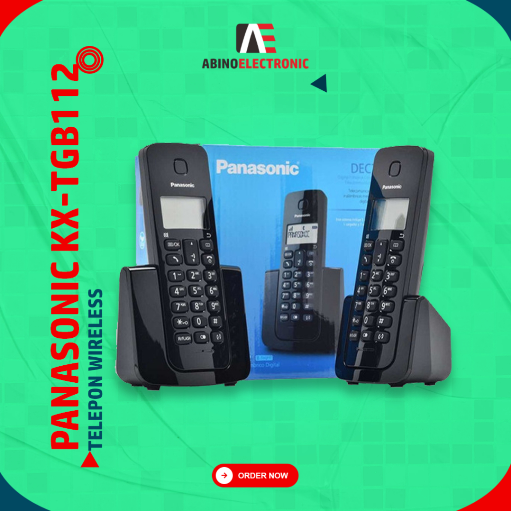Pesawat Telepon Wireless Panasonic KX-TGB112 Rumah Kantor Indihome
