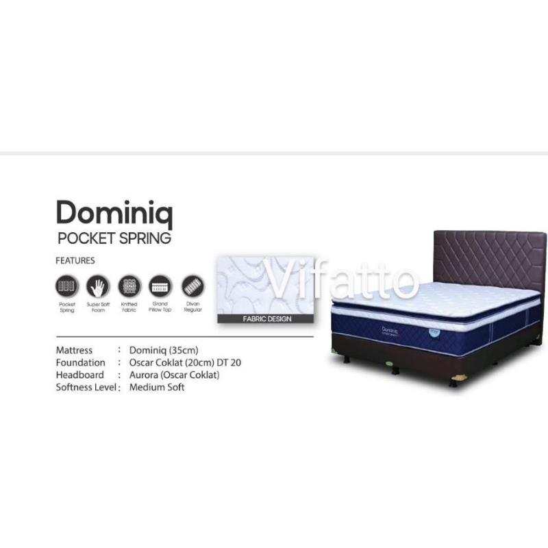 Central Springbed Dominiq 160x200 kasur saja