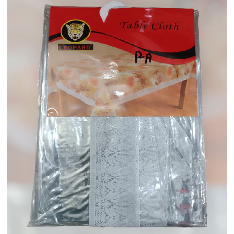 Taplak Meja Makan Plastik Bermotif Dan Bening Transparan