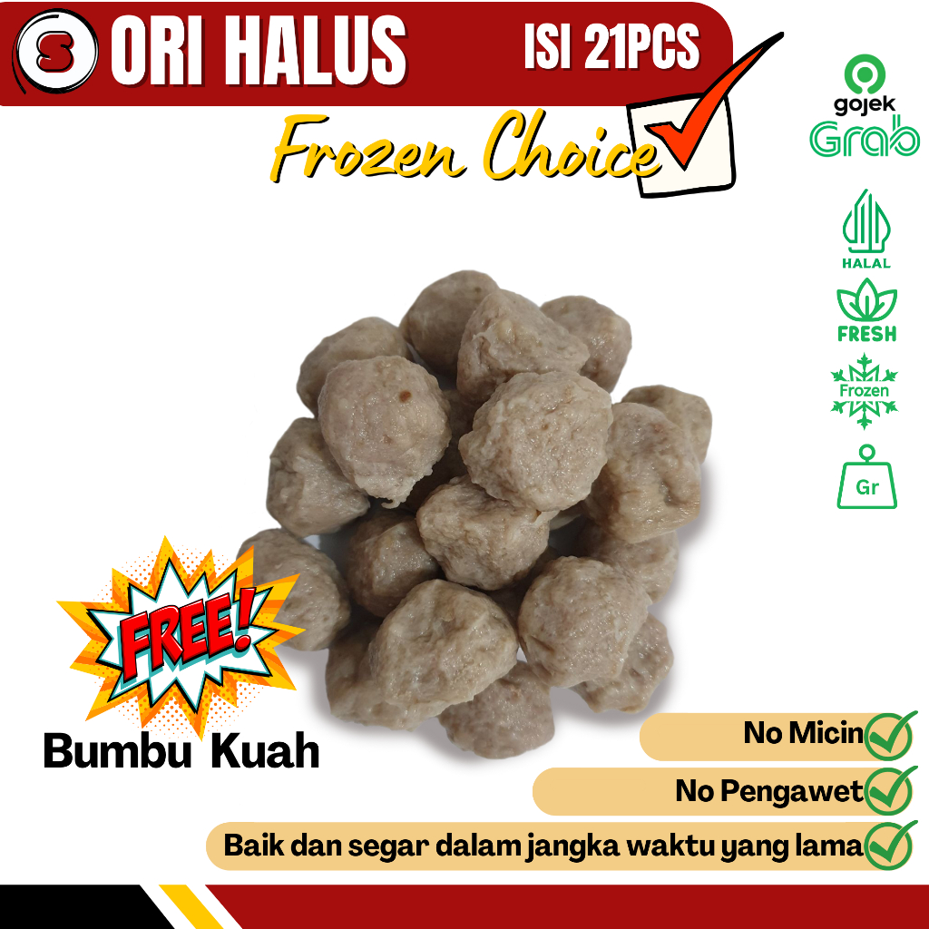 

Sapina Daging Pentol Bakso Sapi Ori Halus [No Micin No Pengawet]