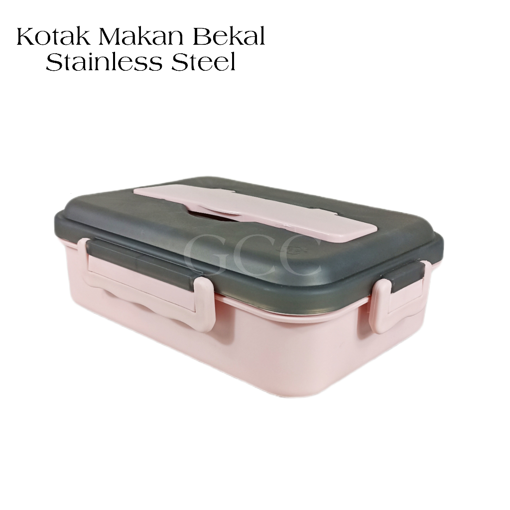 A1 Kotak Makan Stainless Food Grade 304 High Quality Lengkap Sendok Makan